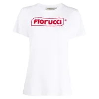 fiorucci t-shirt en coton biologique à logo imprimé - blanc