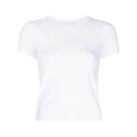 re/done t-shirt en coton stretch à col rond - blanc