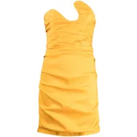 rachel gilbert robe bustier cheri à fronces - jaune