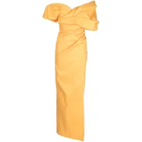 rachel gilbert robe longue gia à épaules dénudées - jaune