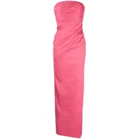rachel gilbert robe longue mira à design sans bretelles - rose