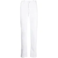 kiton pantalon chino à coupe droite - blanc