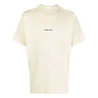 helmut lang t-shirt en coton à logo brodé - tons neutres