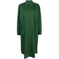 henrik vibskov robe-chemise en coton biologique - vert
