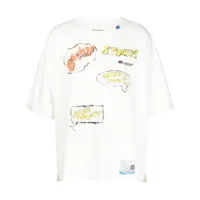 maison mihara yasuhiro t-shirt words balloon à imprimé graphique - blanc