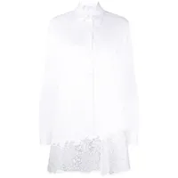 jw anderson robe-chemise à ornements en cristal - blanc
