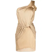 costarellos robe courte à une épaule - or