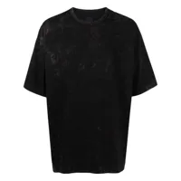 juun.j t-shirt en coton à logo brodé - gris