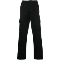 marni pantalon droit en coton à poches cargo - noir
