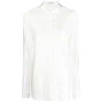 alexandre vauthier chemise en jersey stretch à boutonnière - blanc