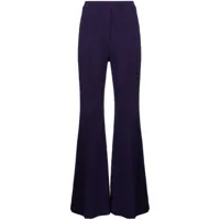 galvan london pantalon de tailleur à coupe évasée - violet