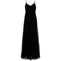 fabiana filippi robe longue en tulle à plis - noir