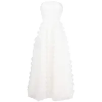 ana radu robe-corset longue à détails de nœuds - blanc