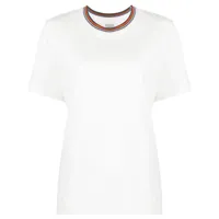 paul smith t-shirt en coton à bords rayés - blanc