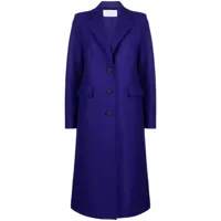 harris wharf london manteau en laine à simple boutonnage - violet