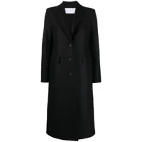 harris wharf london manteau en laine à simple boutonnage - noir
