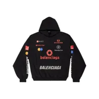 balenciaga hoodie à logo imprimé top league - noir