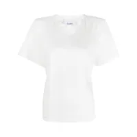 nude t-shirt en coton à col rond - blanc