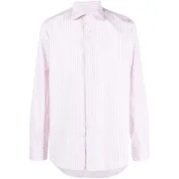 canali chemise en coton à rayures - blanc