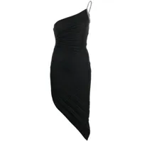 nissa robe courte à épaule asymétrique - noir