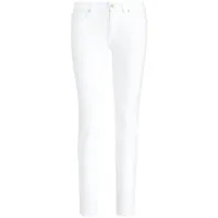 ralph lauren collection jean slim à taille basse - blanc