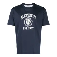 eleventy t-shirt en coton à logo imprimé - bleu