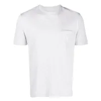 eleventy t-shirt en coton à poche plaquée - gris