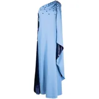 sachin & babi robe longue leila à ornements en cristal - bleu