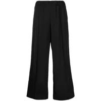 jil sander pantalon plissé à taille élastiquée - noir