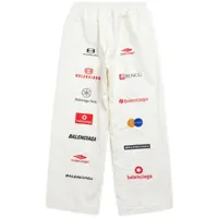 balenciaga pantalon de jogging top league en coton - blanc