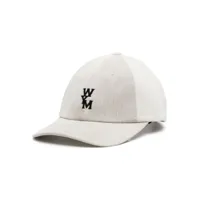 wooyoungmi casquette en coton à logo brodé - blanc