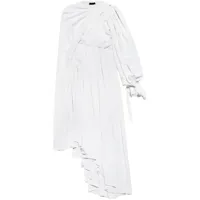 balenciaga robe asymétrique à coupe longue - blanc