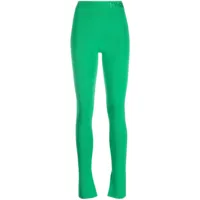 patrizia pepe pantalon à taille à logo - vert