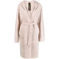 blancha manteau ceinturé à design réversible - rose