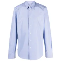 lanvin chemise en coton à manches longues - bleu