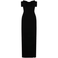 pinko robe-bustier longeue à détail de nœud - noir