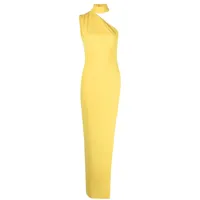 mônot robe fendue à une épaule - jaune