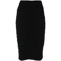 pinko jupe crayon à design drapé - noir