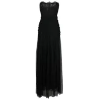 ana radu robe-corset longue à design drapé - noir