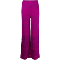 missoni pantalon droit à motif zig-zag brodé - violet