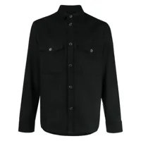 j.lindeberg chemise en maille à boutonnière - noir