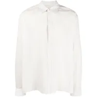lanvin chemise en coton à rayures - blanc