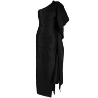 rachel gilbert robe longue marji à une épaule - noir