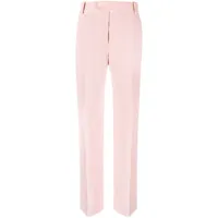 frenken pantalon droit à effet plissé - rose