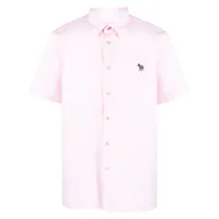 ps paul smith t-shirt en coton à patch zèbre - rose