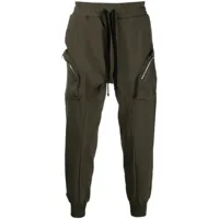thom krom pantalon de jogging à poches multiples - vert