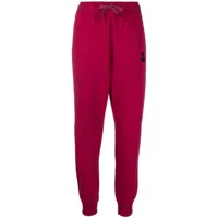 marant étoile pantalon de jogging à logo brodé - rose