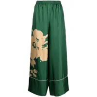 pierre-louis mascia pantalon ample cialda à fleurs - vert