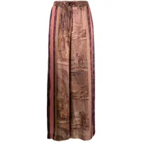 pierre-louis mascia pantalon kamut à coupe ample - marron
