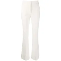 genny pantalon évasé à taille haute - blanc